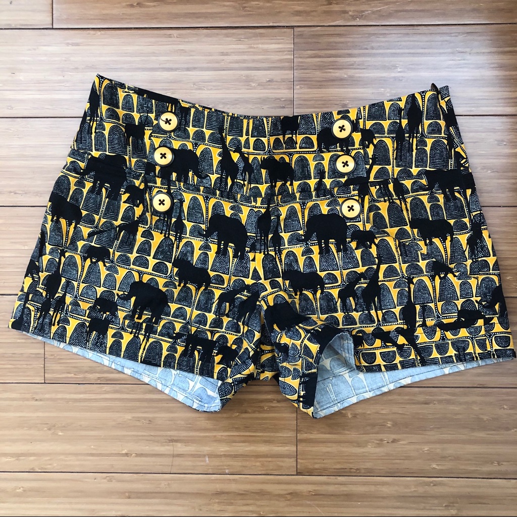 Anthro - Novelty Print High Waisted Shorts